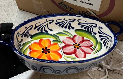 Large Yellow Oval Pot
