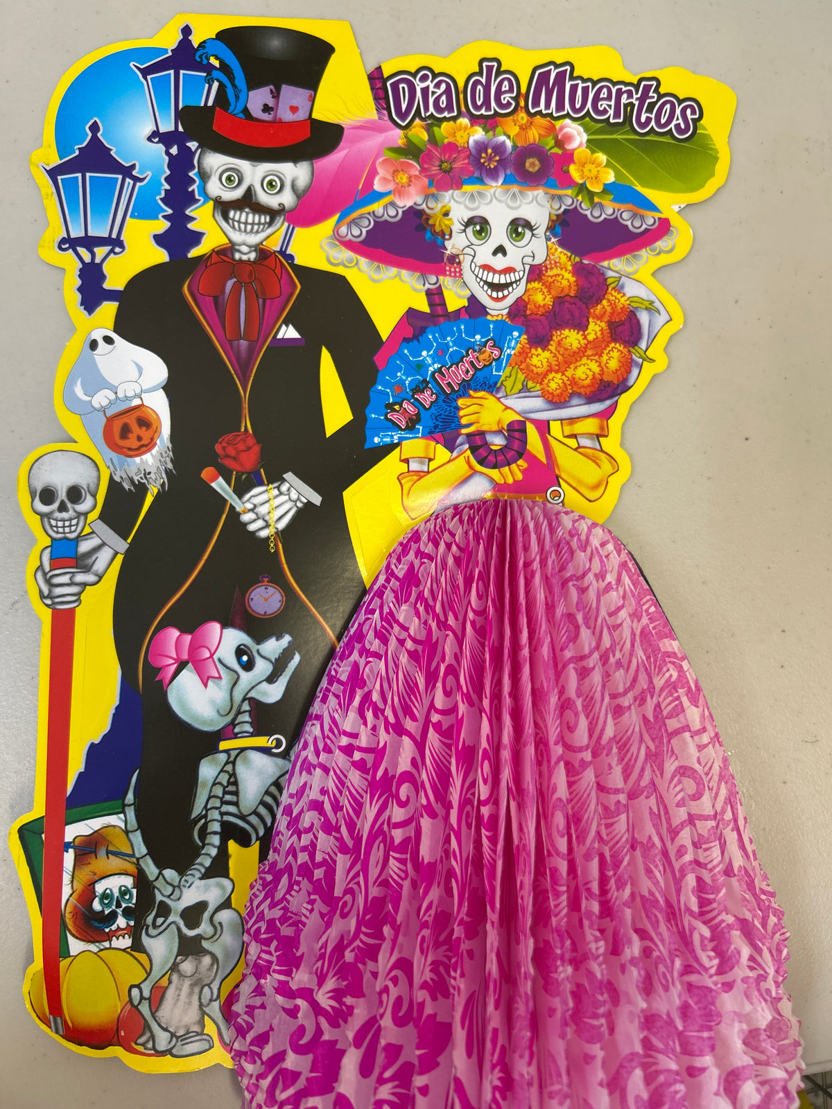 Catrina- Abanico de Carton