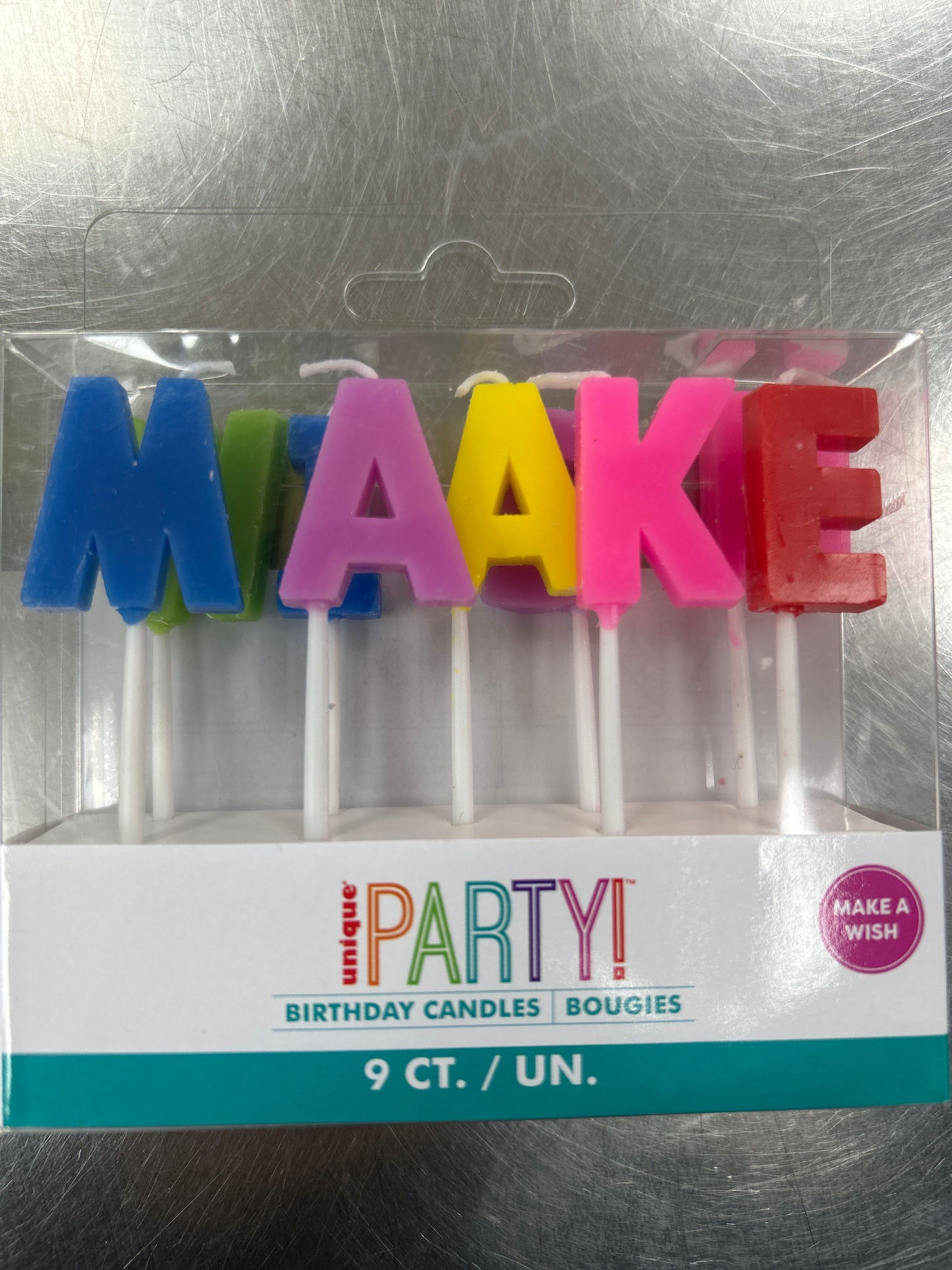 Rainbow Make a Wish Happy Birthday Candle