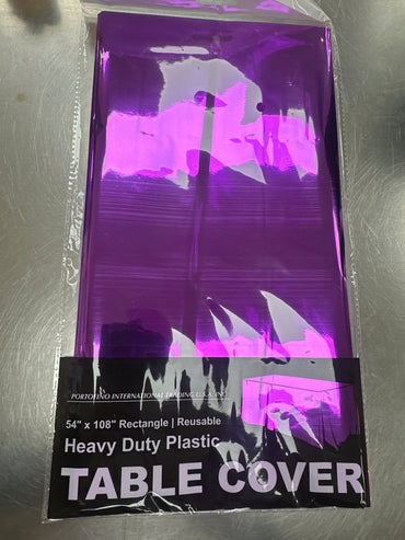 Plastic Foil Table Cover Purple