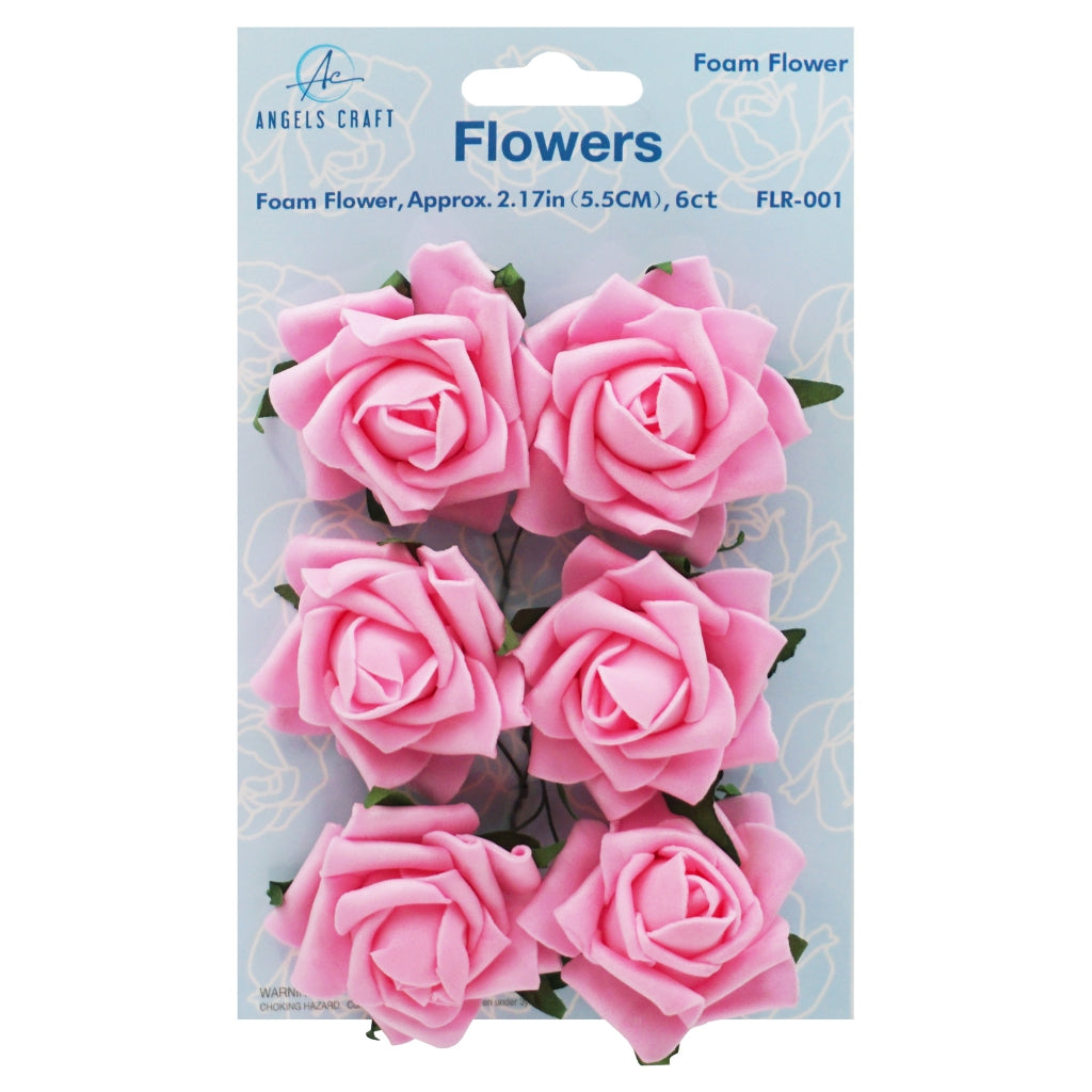 2.5" Foam Flower Pink