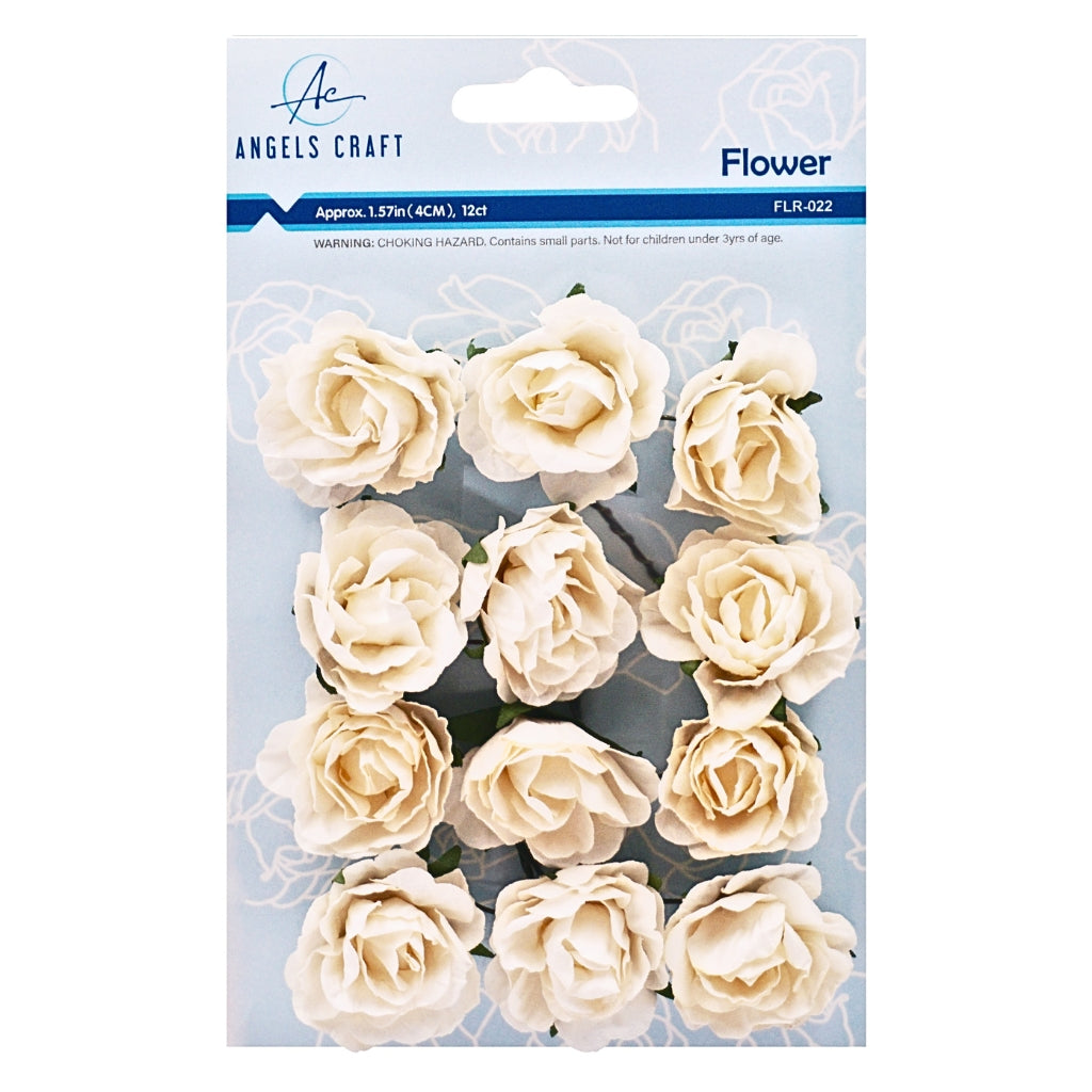 Paper Flower Peach 12ct