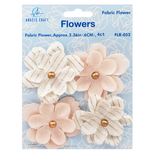 Lona Cuentas Doradas-Rosa Claro/Blanco/Dorado