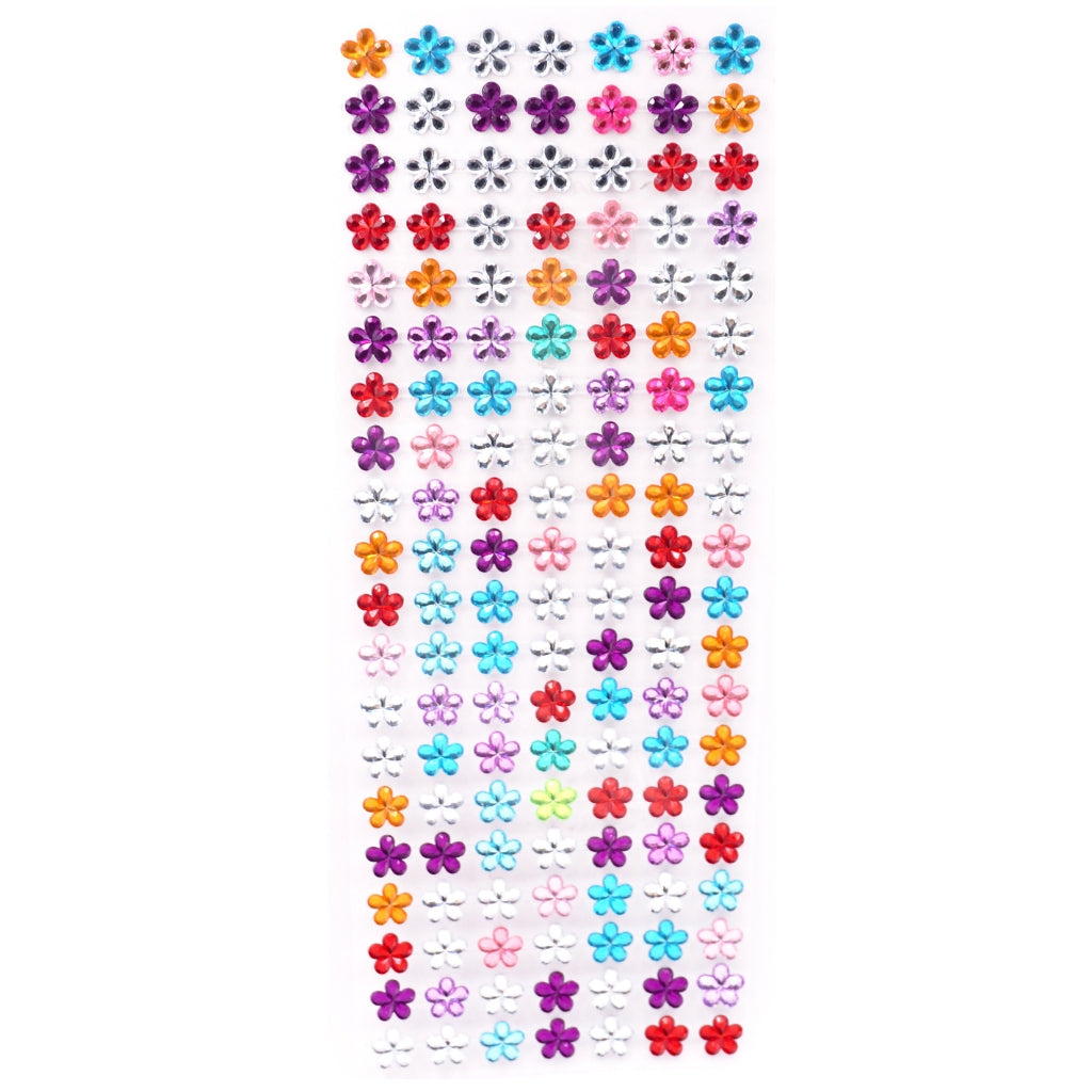 Stone Sticker 12 Flower Mixed