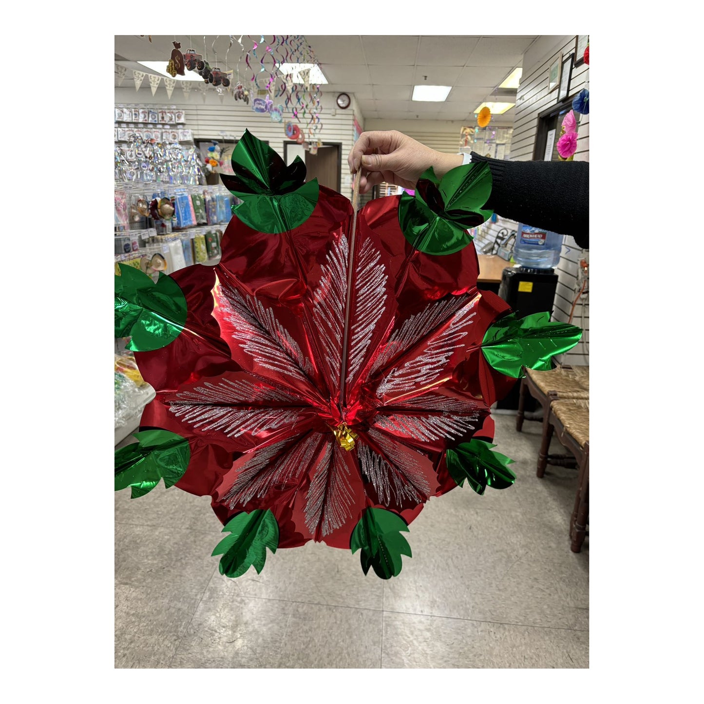 36" Poinsettia Flower Large 120C10