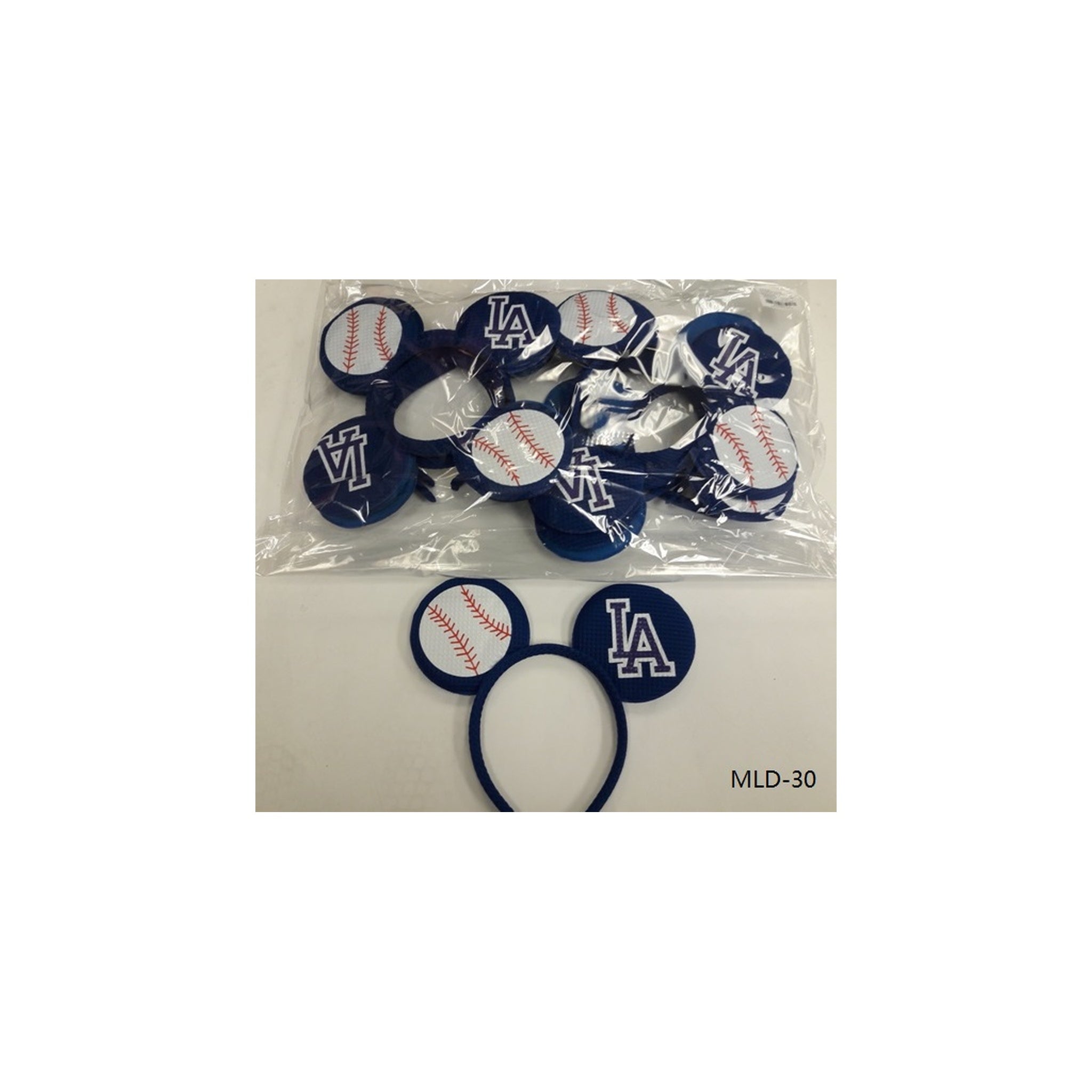 Ear Hairband Baseball Blue