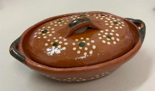 Clay Casserole with Lid Oval