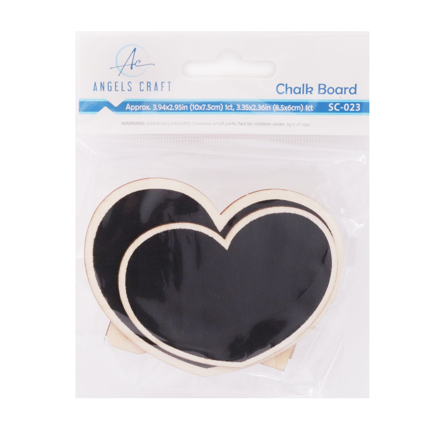 Chalkboard Deluxe Stand Heart Shape 2ct