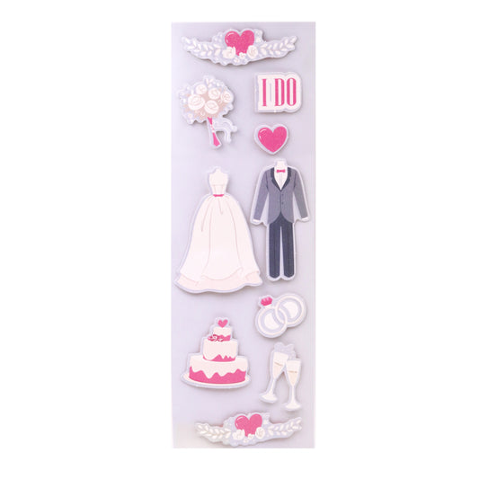 3D Wedding Stickers