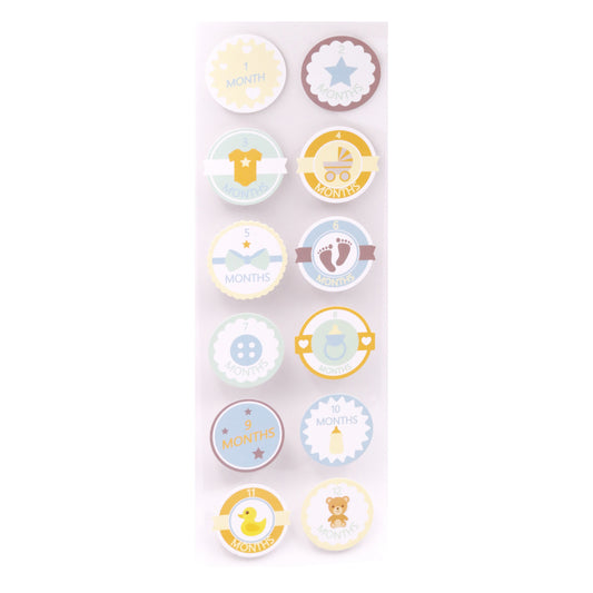Baby Month Sticker Elements