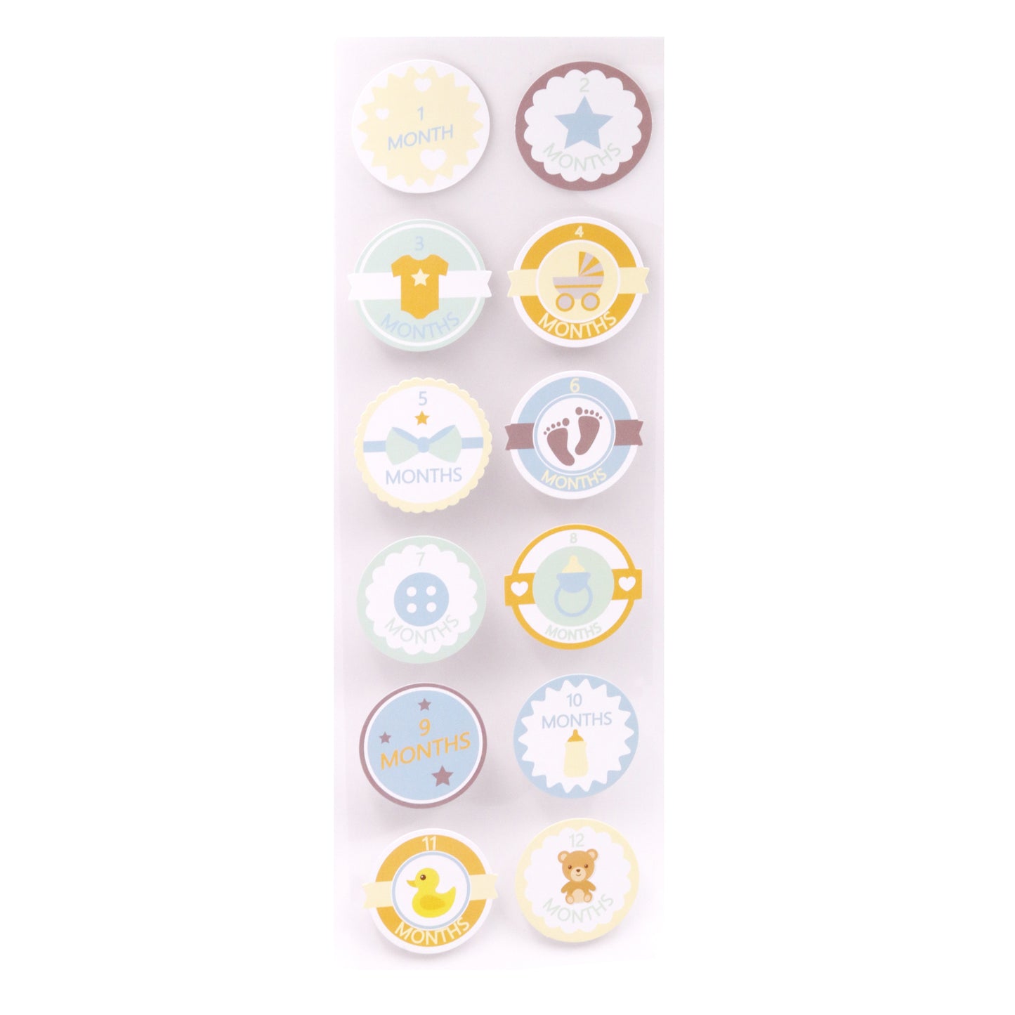 Baby Month Sticker Elements