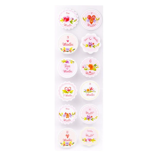 Baby Month Sticker Flower