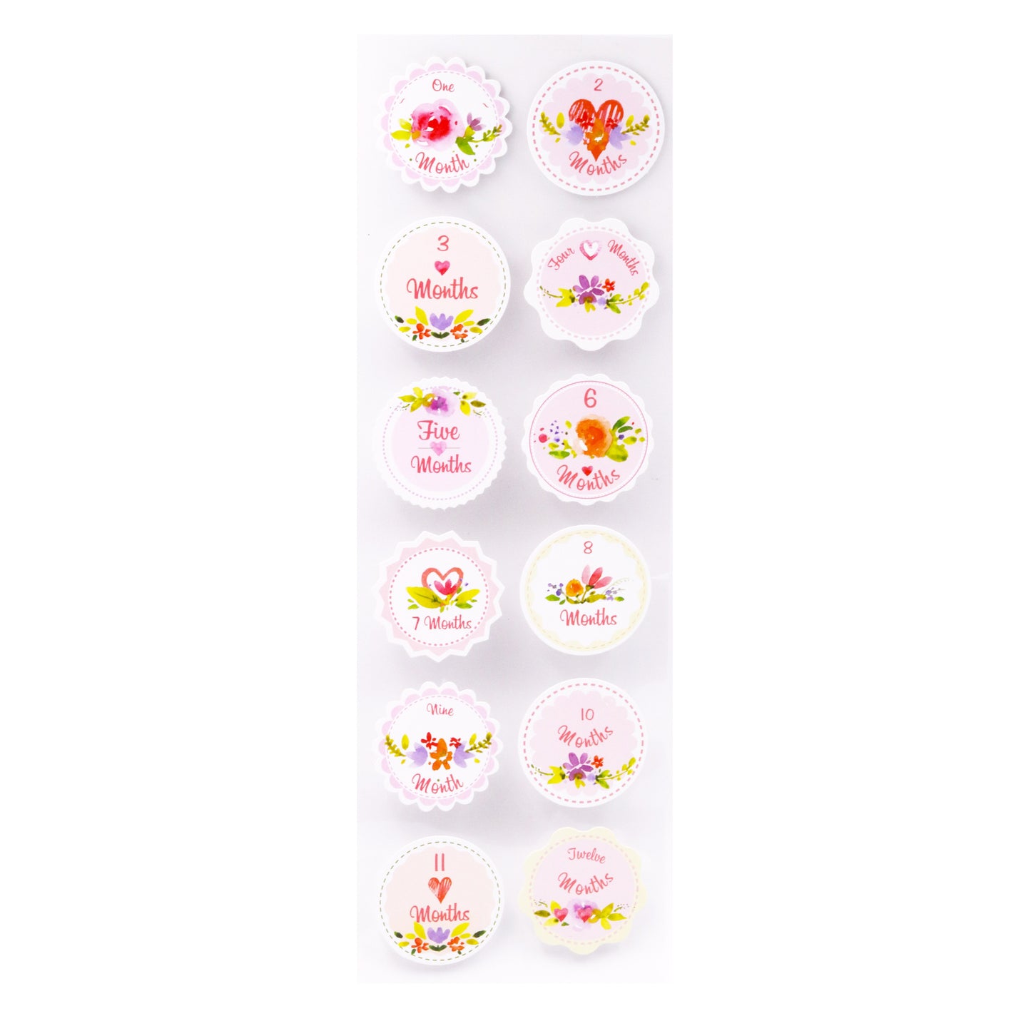 Baby Month Sticker Flower
