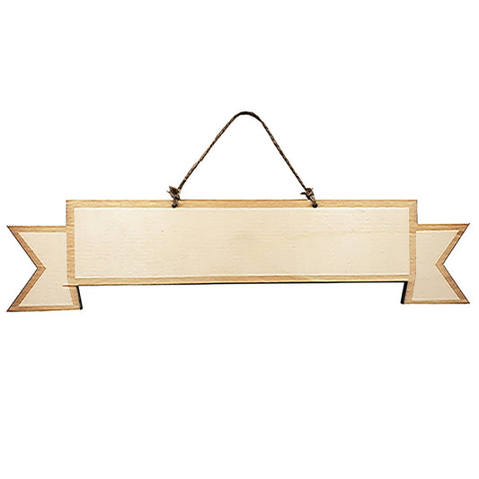 Wooden Banner with Hanger