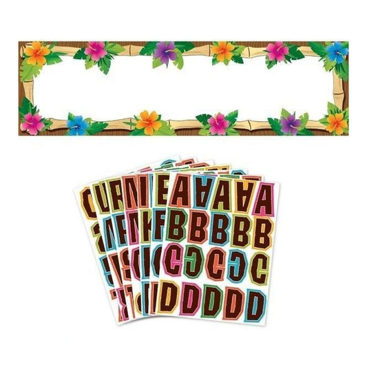 Banner Green Sign Personalized Luau