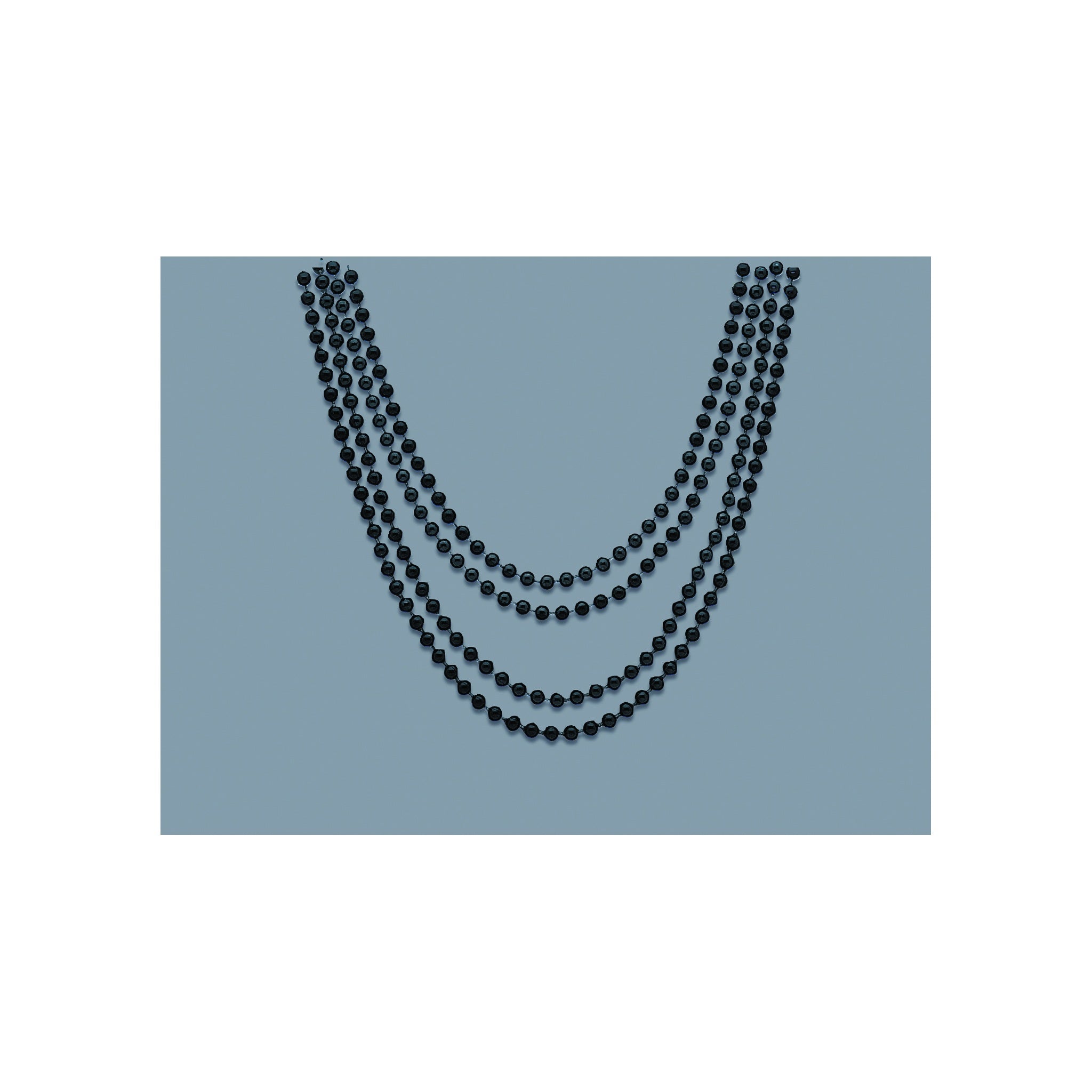Bead Necklace Black 4ct