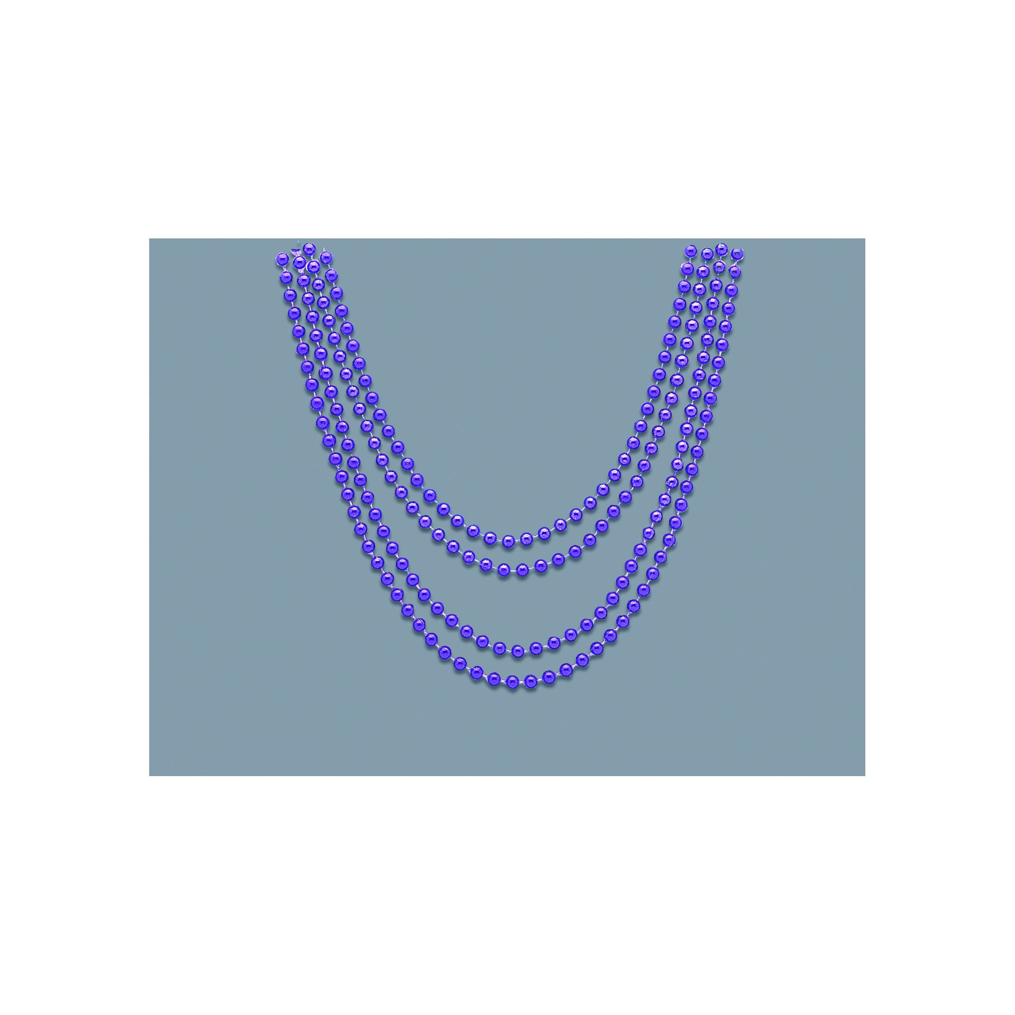 Bead Necklace Purple 4ct