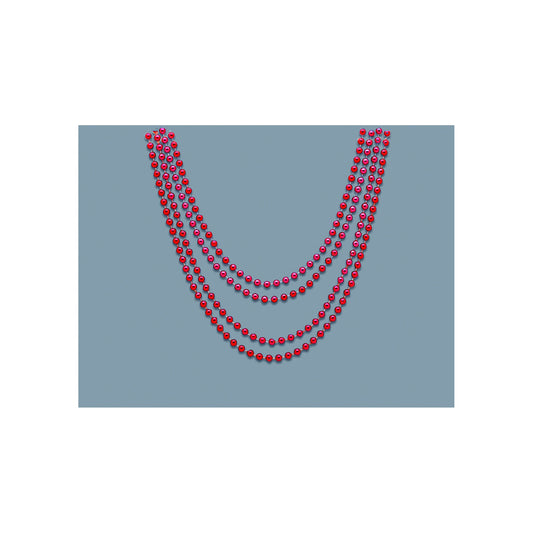 Bead Necklace Red 4ct