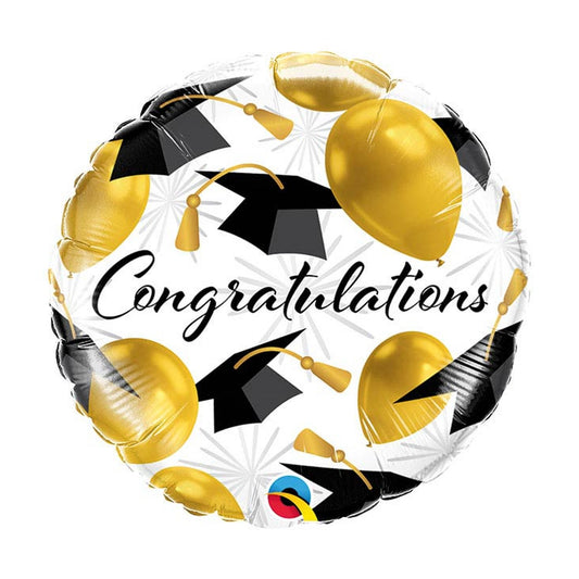 Congrats Black & Gold Foil
