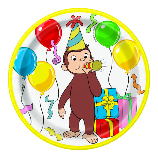 Curious George 7” Plates 8CT