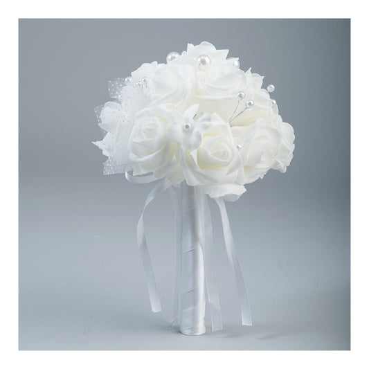 Foam Rose Bouquet White