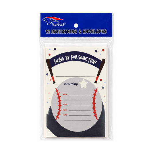 Invitation Card Envelope Baseball