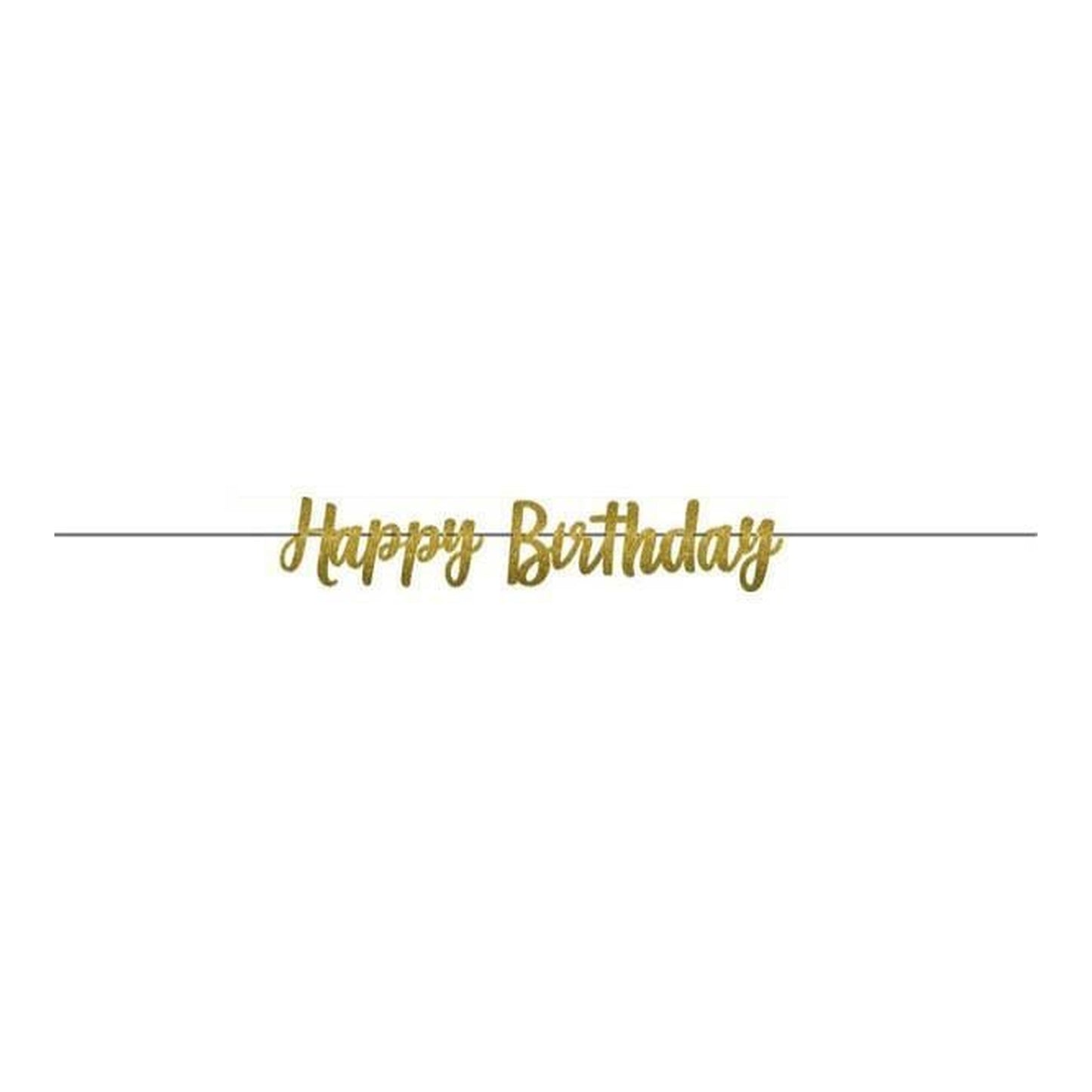Light Banner Gold Birthday