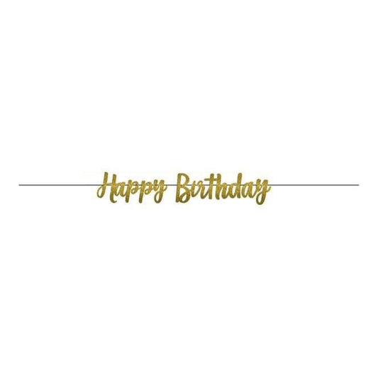 Light Banner Gold Birthday