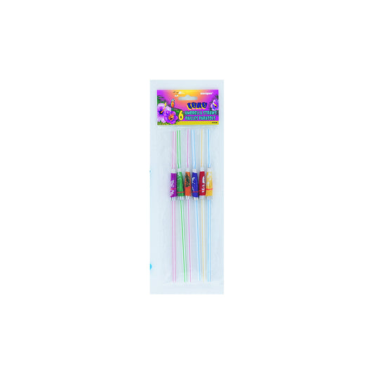 Luau Umbrella Straws 6pc