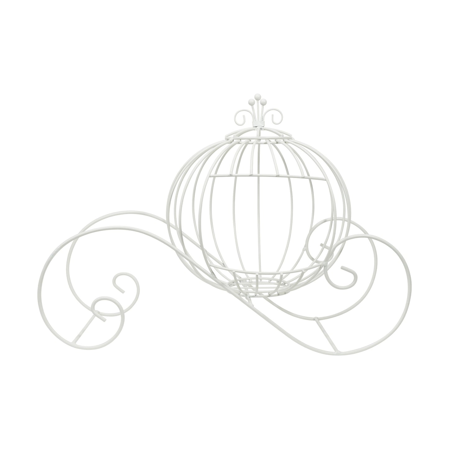 Metal Pumpkin Carriage White
