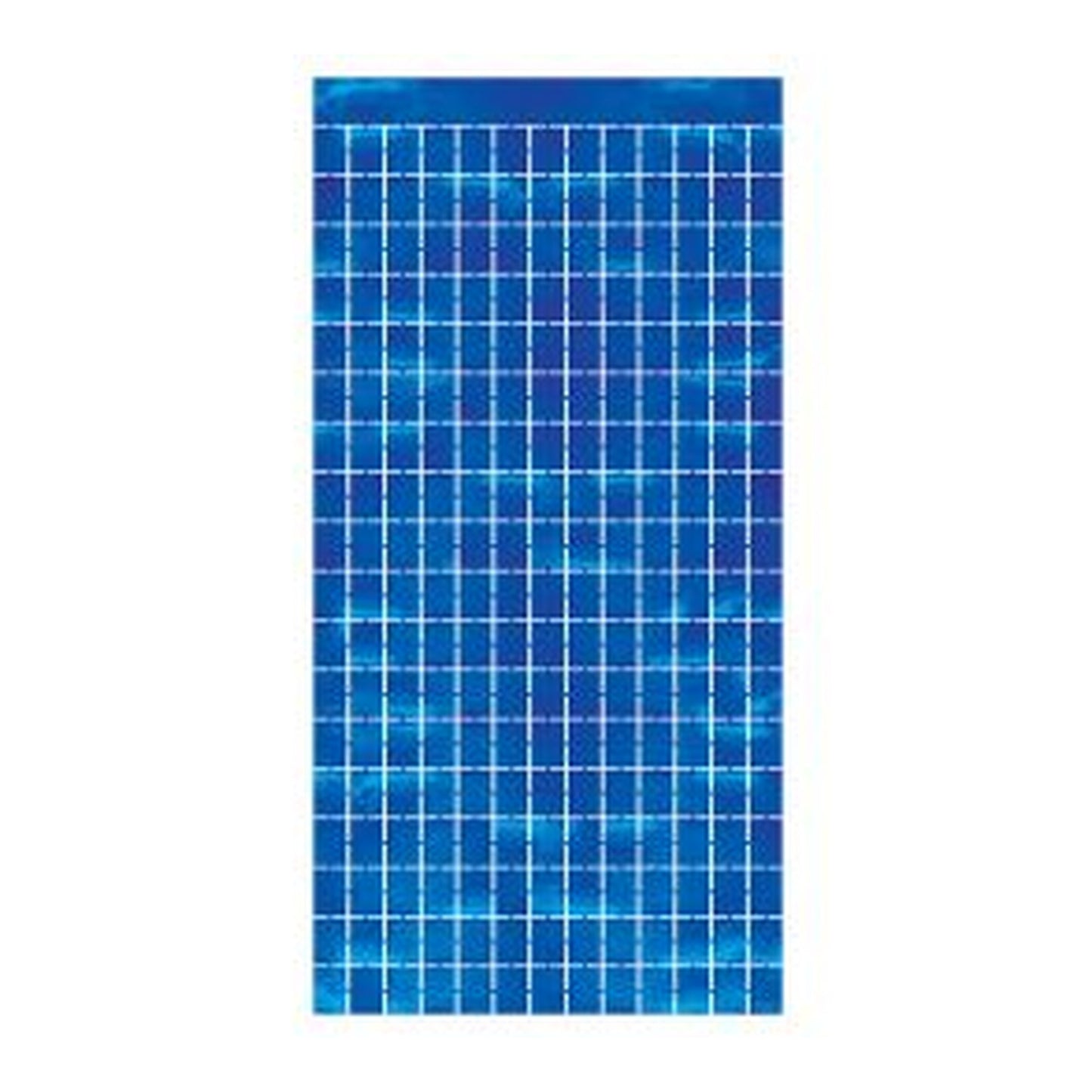 Metallic Square Curtain Blue
