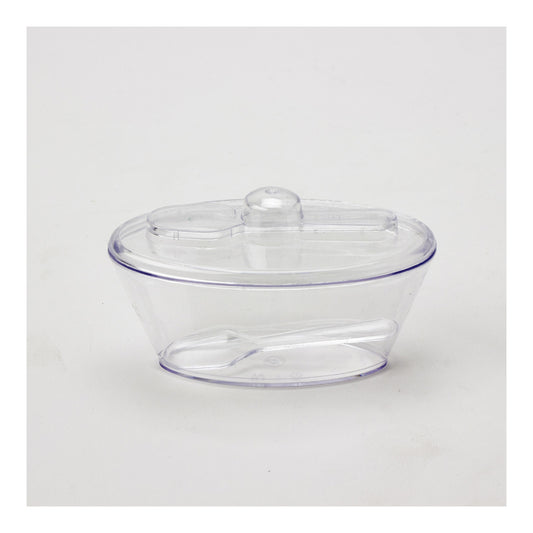 Plastic Dessert Cup with Spoons Clear