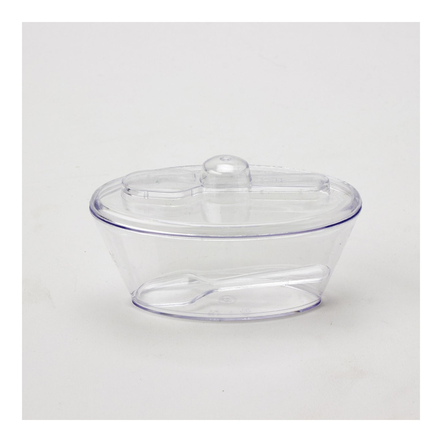 Plastic Dessert Cup with Spoons Clear