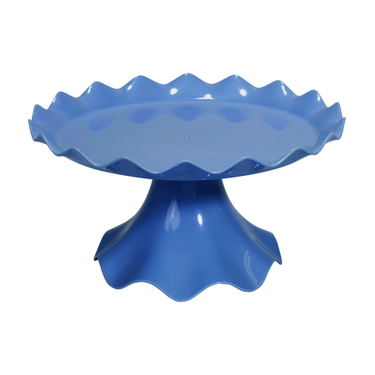 Plastic Ruffle Edge Treat Stand-Royal Blue