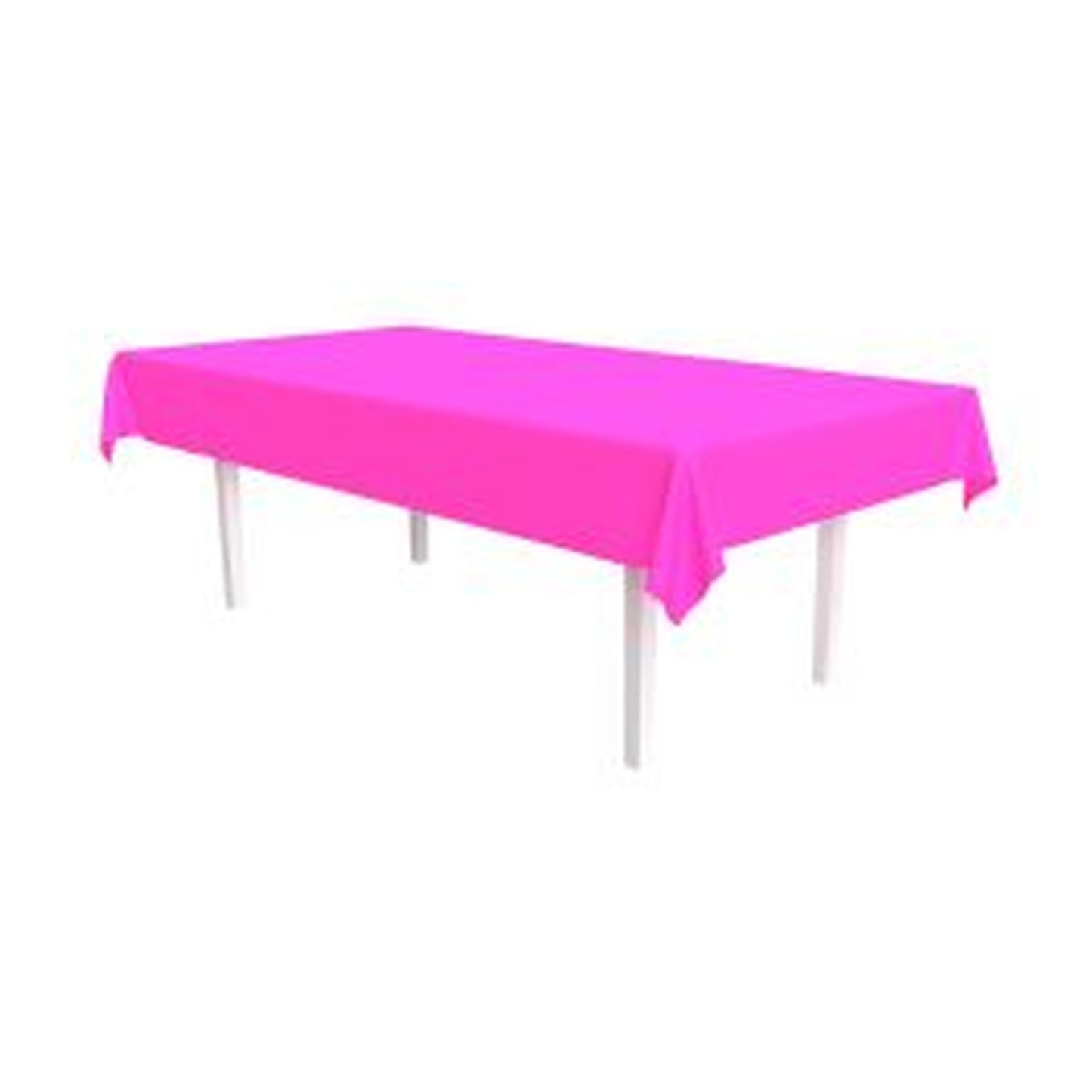 Plastic Table Cover Neon Pink
