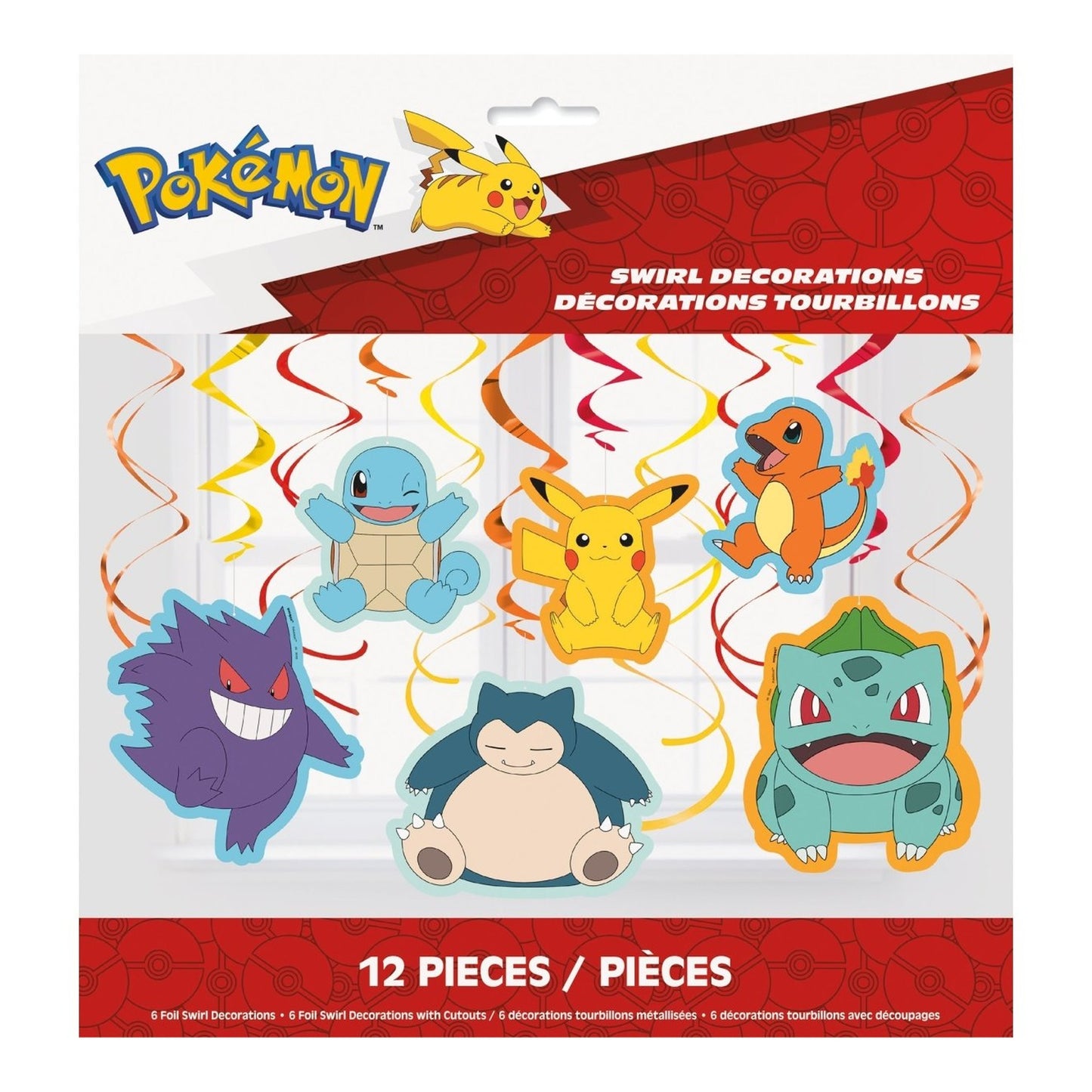 Pokemon Hanging Swirl Decor 12ct