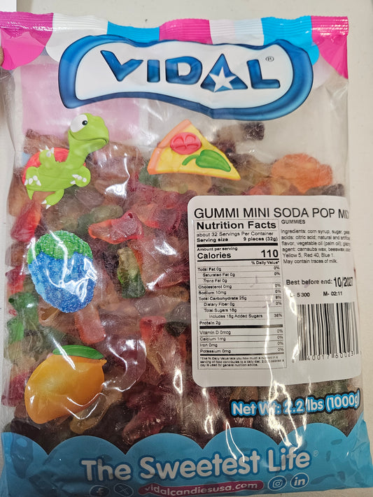 Vidal Gummy Mini Soda Mix 2.2 Lbs