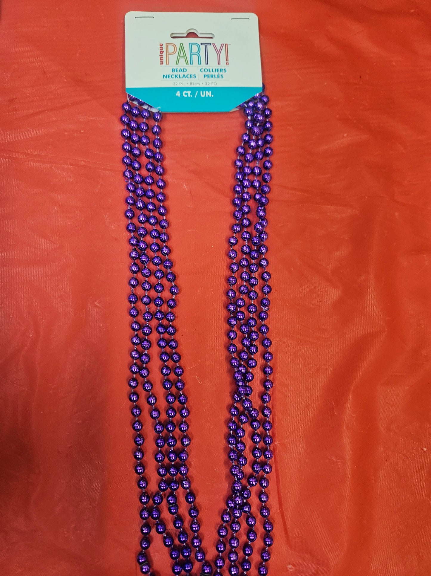 Bead Necklace Purple 4ct