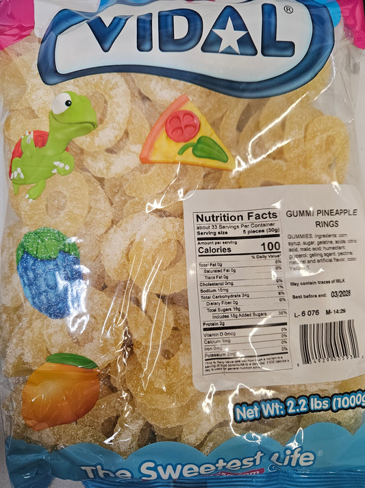 Vidal Gummy Pineapple 2.2 Lbs