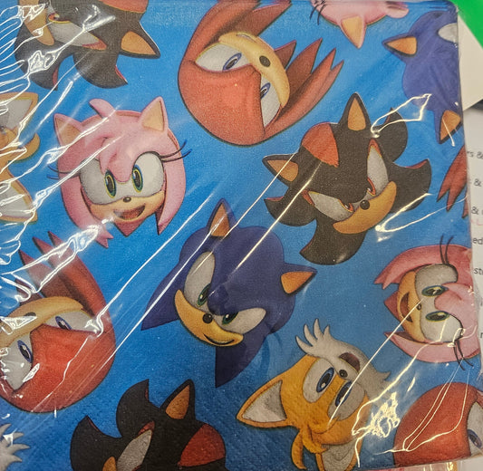 Sonic The Hedgehog Lunch Napkin 16ct