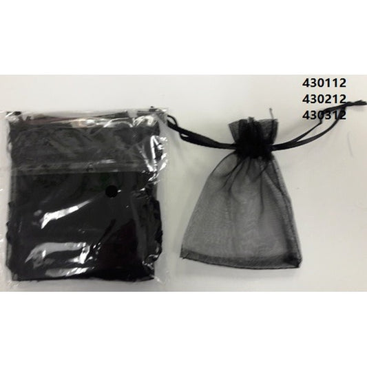 Black organza bags, 3 × 4 inch — SoNice SKU 430112