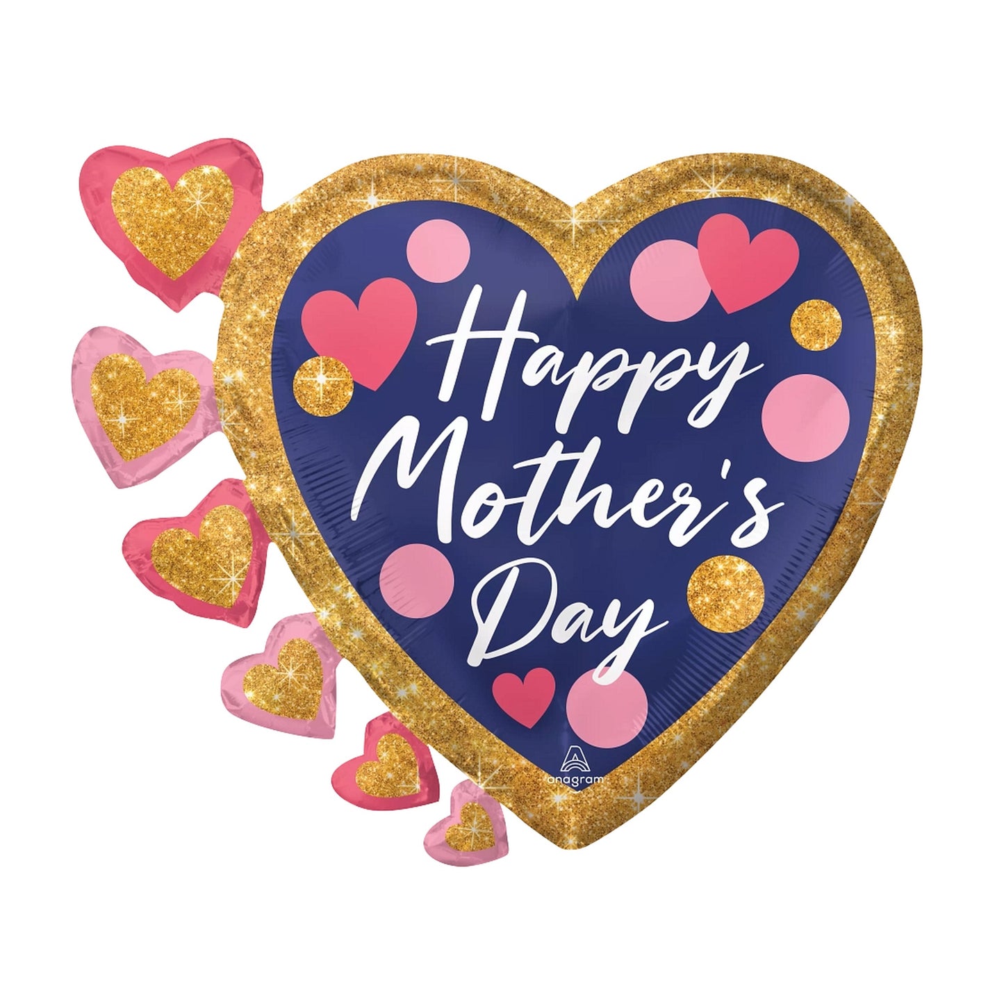Supershape Happy Mother's Day Navy/Pk/Glitter