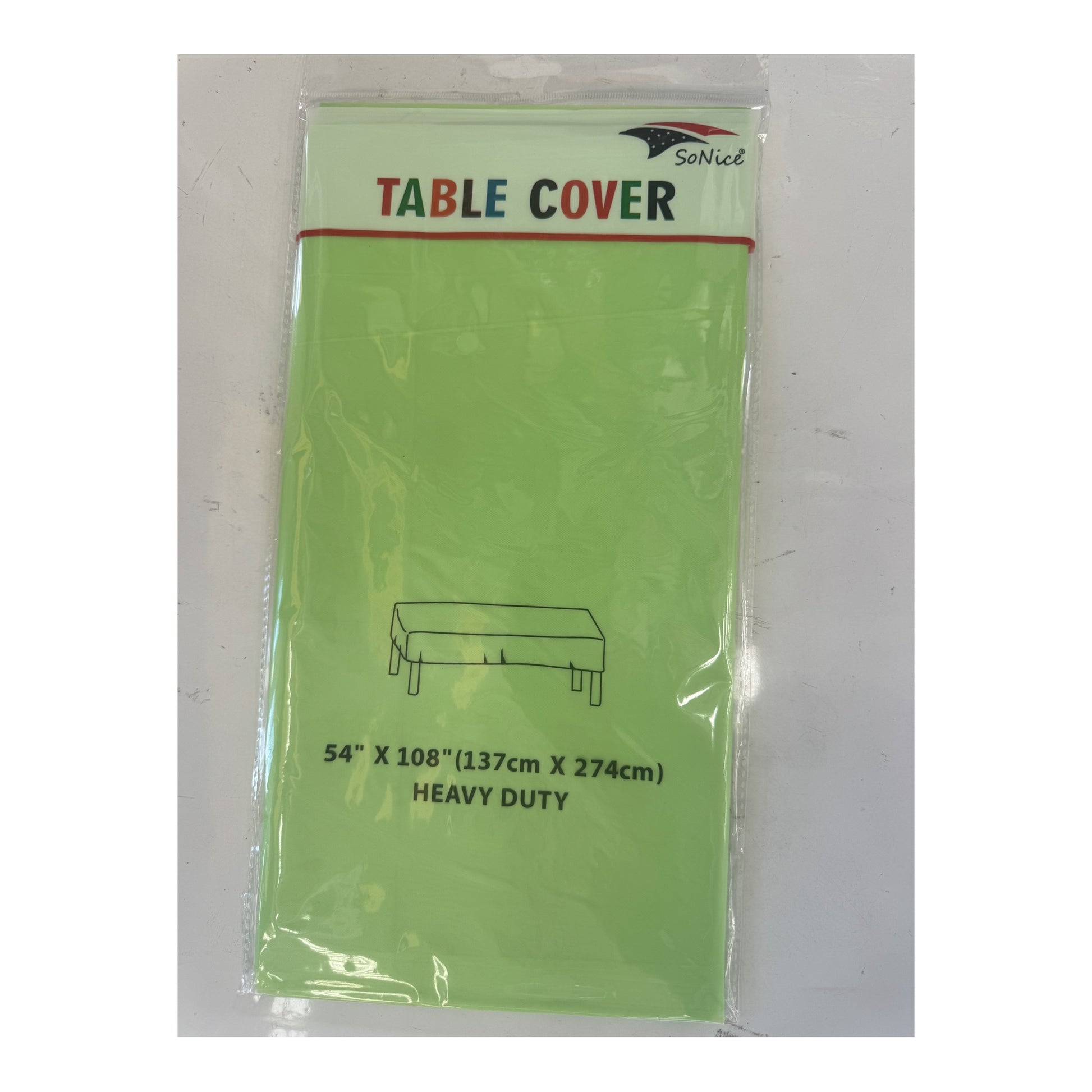 Table Cover Square Lime Green