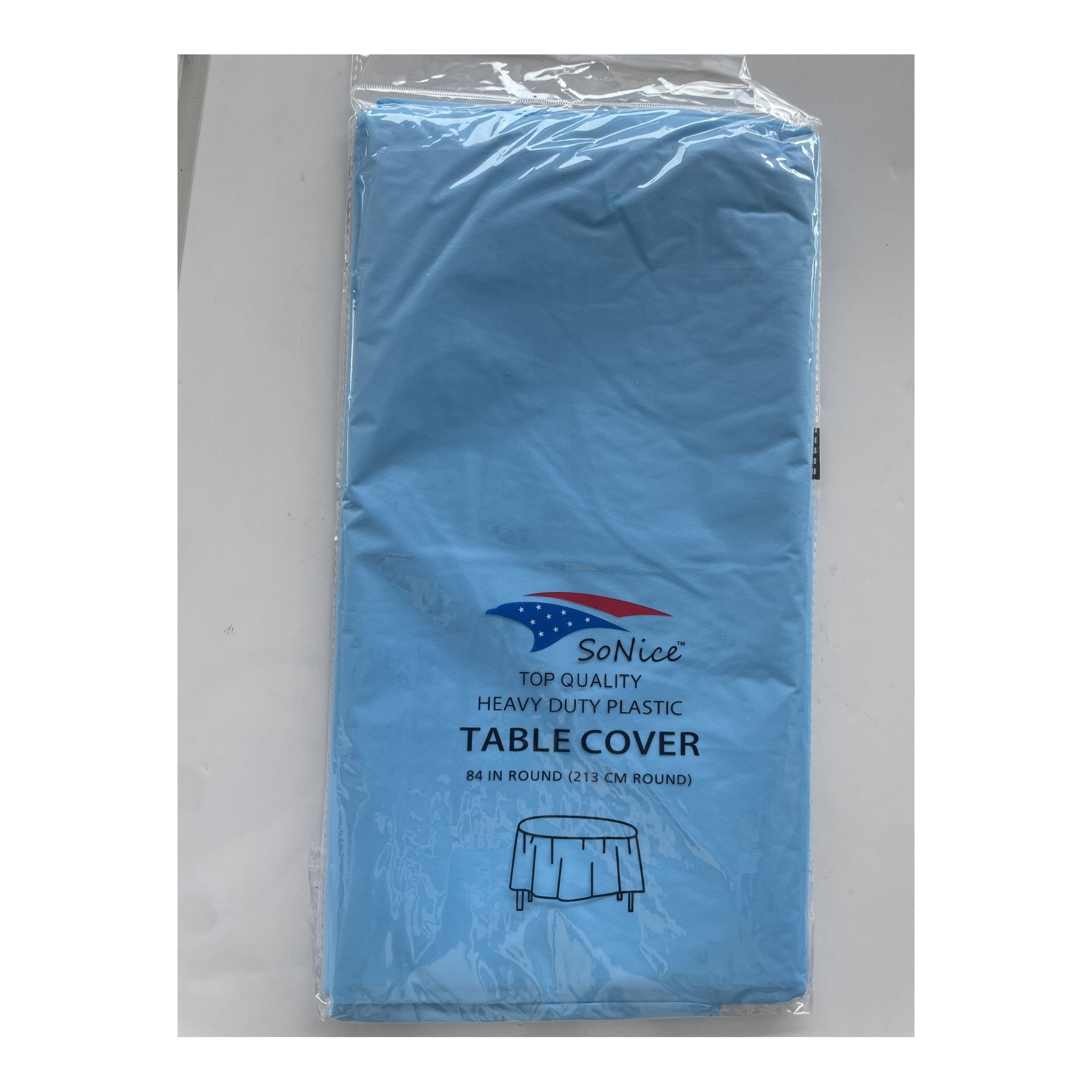 Round Tablecover Light Blue