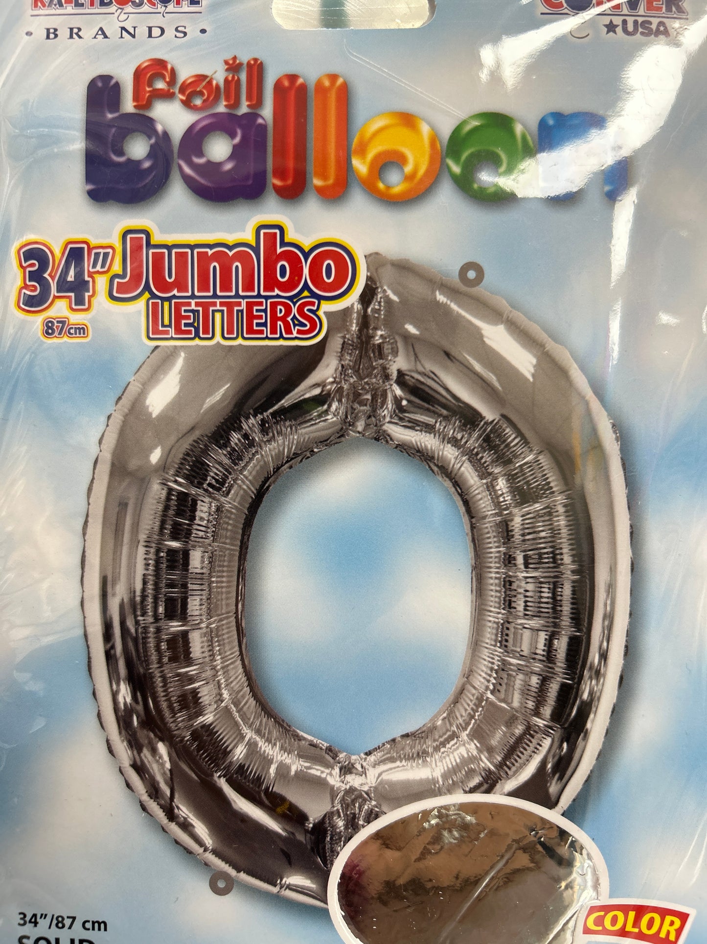 34” Silver Letter ‘O’ Balloon