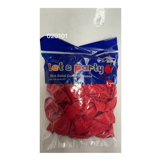12"Balloon Red 72 ct