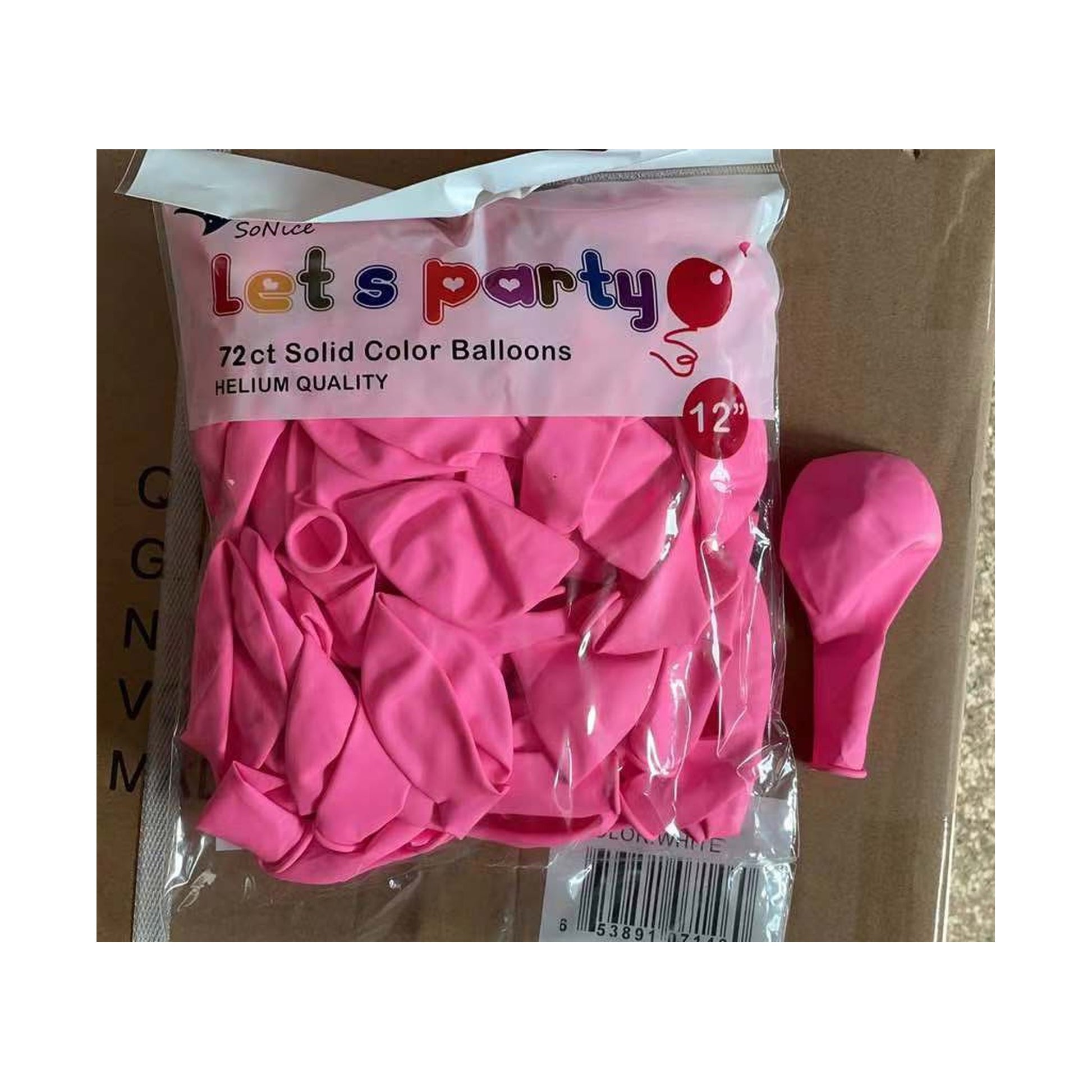 12"Balloon Light Pink 72 ct