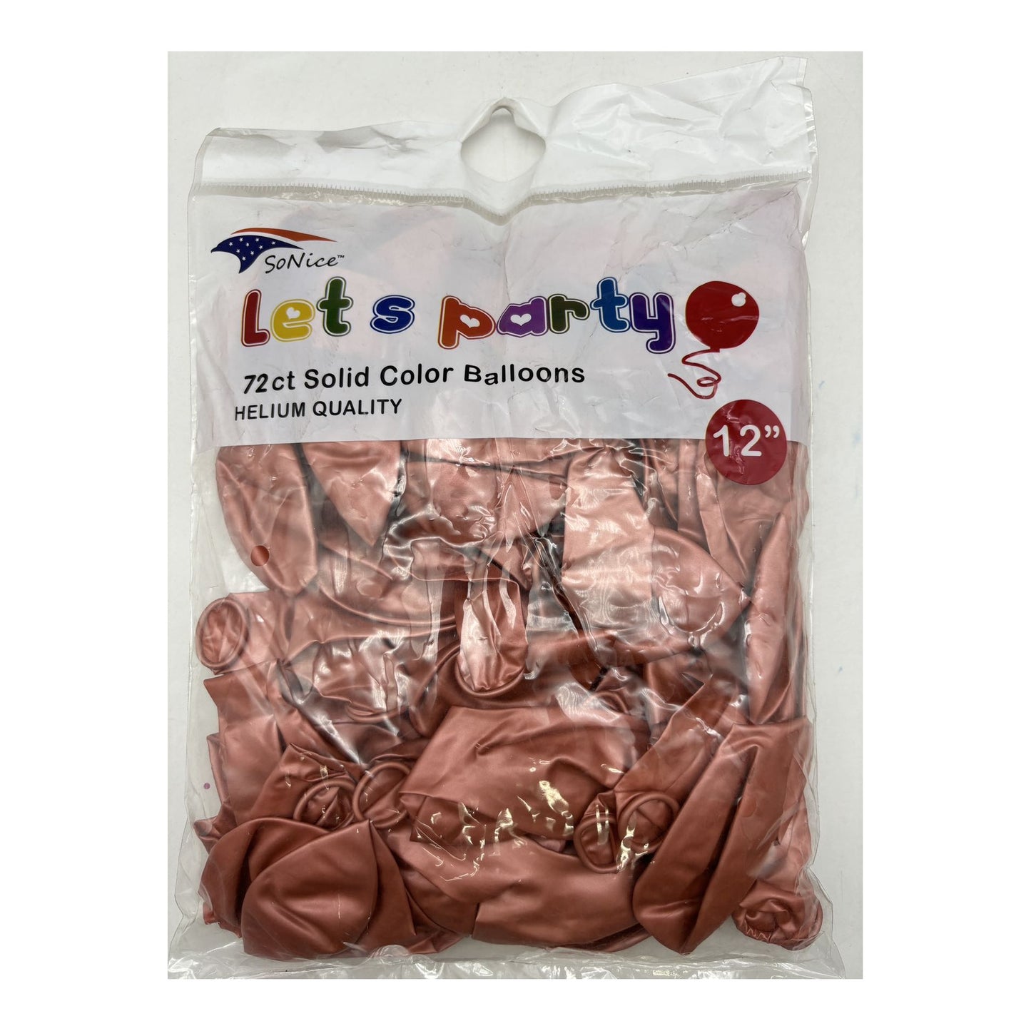 12"Latex Balloon 72 ct Rose Gold