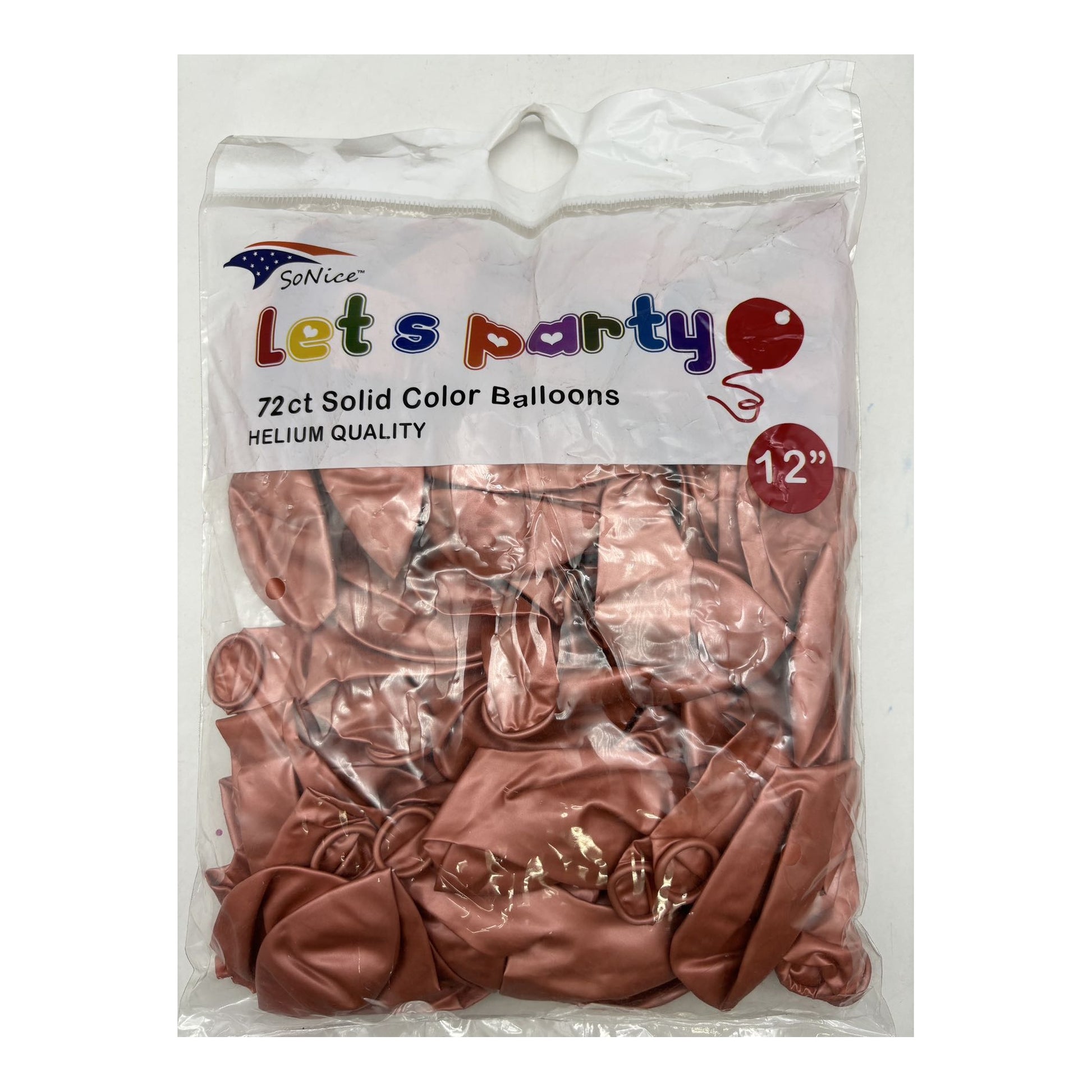 12"Latex Balloon 72 ct Rose Gold