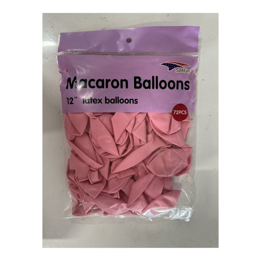 12"Macaron Balloon Pink 72 ct